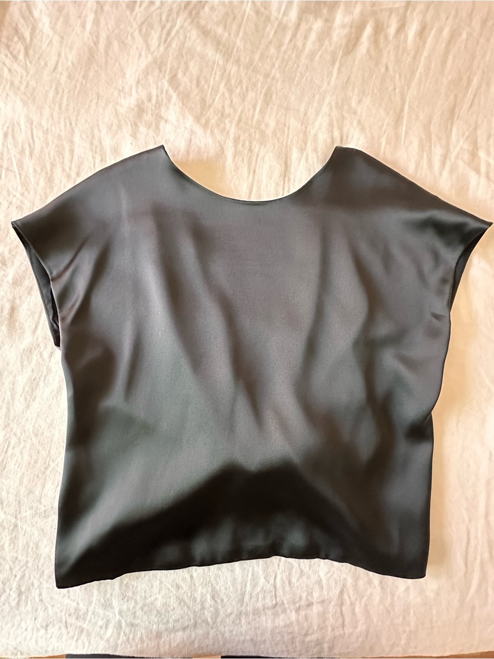 Zara - Black Satin Effect Reversible Blouse (size S) NWT - Picture 2 of 5
